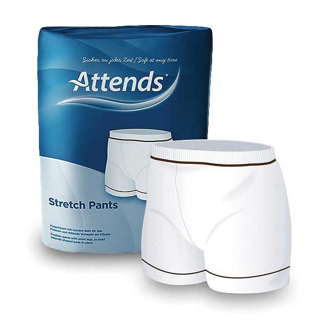 Attends Stretch Pants for Contour Pads - Medium - reusable stretch-fabric pad holder pants, pack of 15