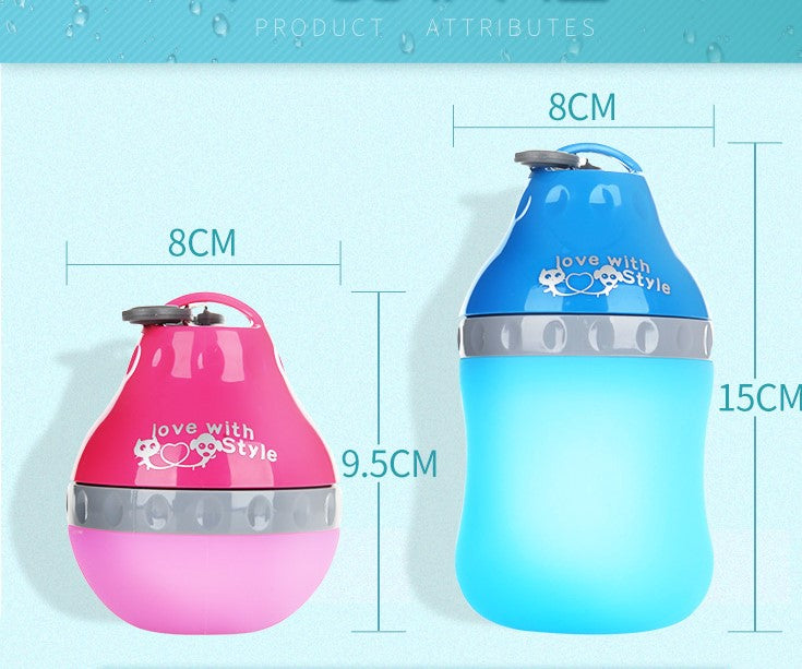 Aqusten Foldable Pet Water Bottle Silicone Travel Cup 400ml