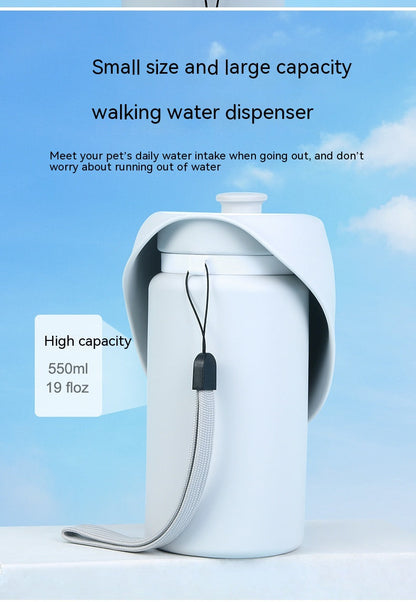 Aqusten Foldable Dog Water Bottle Silicone Travel Cup 550ml