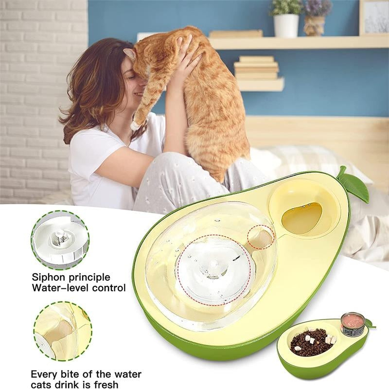 Aqusten Automatic Cat Water Feeder Avocado Bowl 690ml