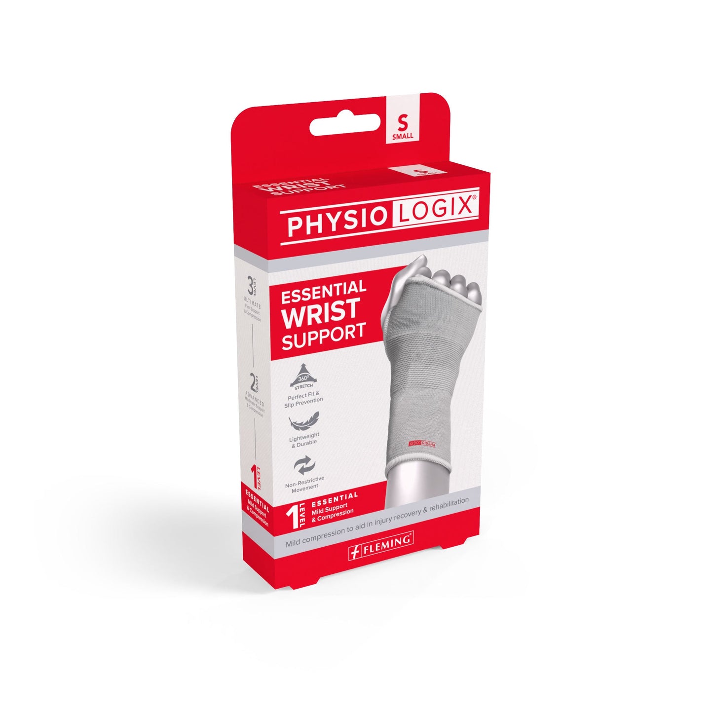 Physiologix Essential Wrist Support – lightweight 360° stretch compression sleeve