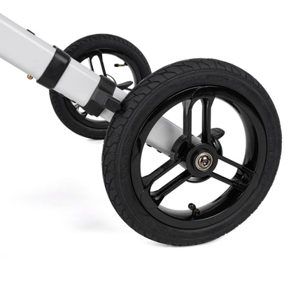 RANGER Aluminium Rollator with 12" Pneumatic Wheels for Outdoor Use (Silver)