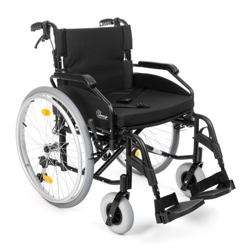 EVERYDAY-TIM Aluminium Wheelchair with Optional Elevating Footrests and Attendant Brakes
