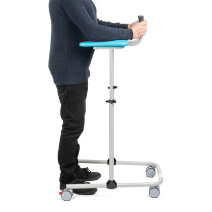 PAULA Forearm Support Walking Table – Adjustable, Foldable, Four-Wheel Walking Aid (Steel Frame)