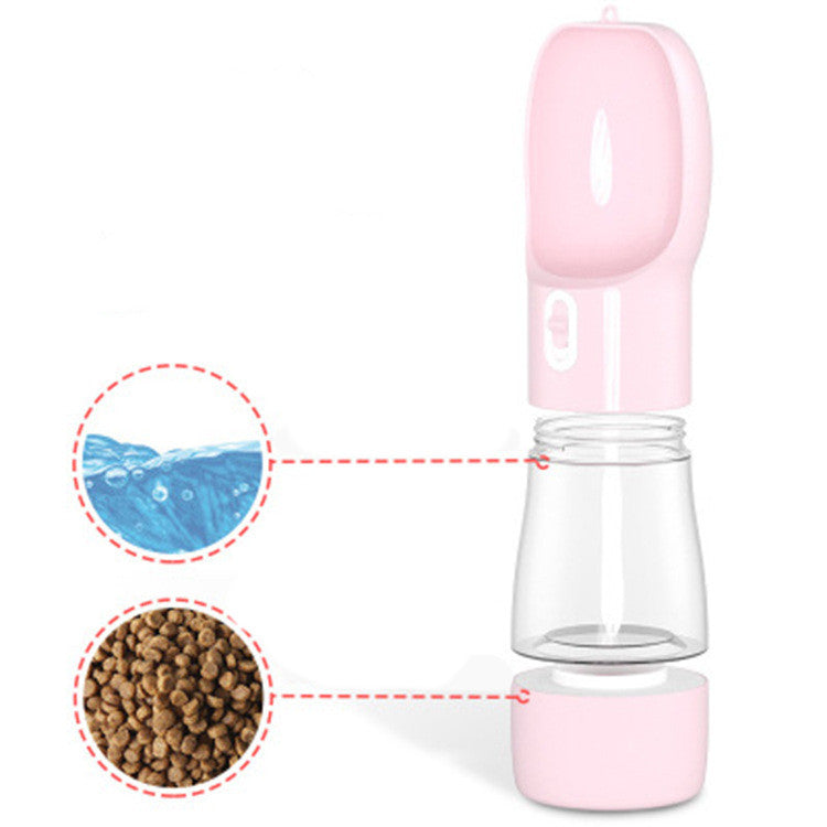 Aqusten Portable Dog Food & Water Bottl Travel Cup Combo